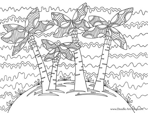 Gulf shores & orange beach. Beach Coloring pages - Doodle Art Alley