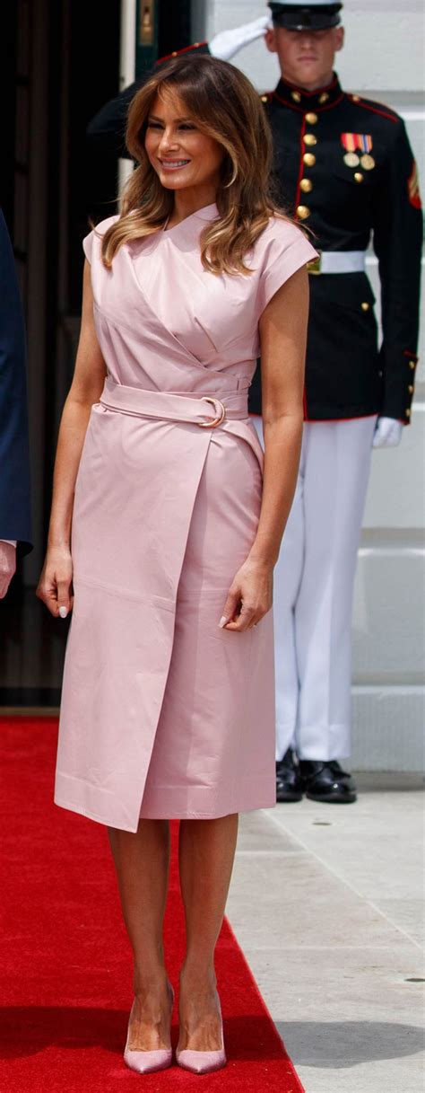 Melania Trump And Queen Rania Are Blushing In Pink At White House Footwear News