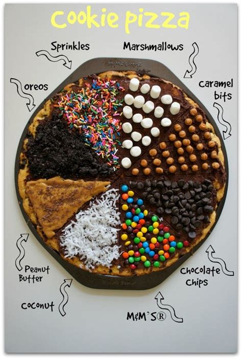 Chocolate Chip Cookie Pizza With Fun Toppings Chocolate Chip Cookie