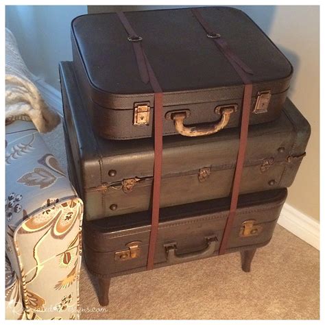 Vintage Suitcases Stained With General Finishes Java Gel Stain Plywood
