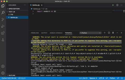 ModuleNotFoundError No Module Named Seaborn How To Redirect Path In