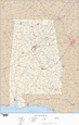 Alabama Wall Map with Roads by Map Resources - MapSales