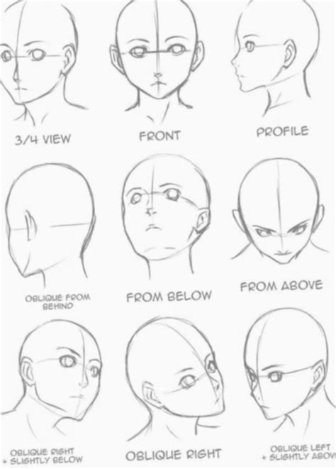 7+ Anime Face Art Reference | Art drawings sketches, Drawing people