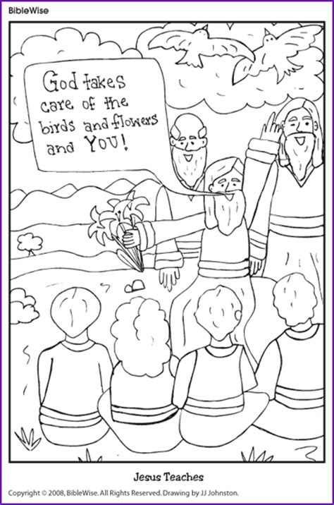 Coloring Jesus Teaching About Gods Love Kids Korner Biblewise