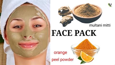Multani Mitti And Orange Peel Face Pack For Glowing Skin 100 Pure