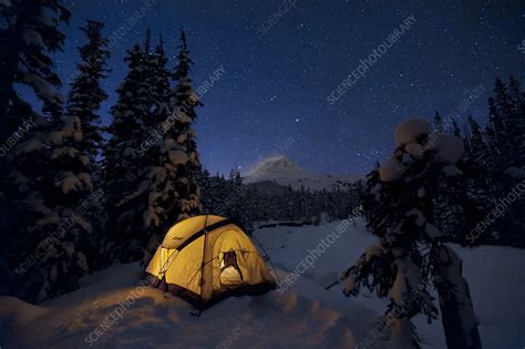 Camping In The Snow Stock Image C0124397 Science Photo Library
