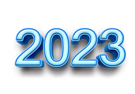 2023 Text Number Year 3d Mockup Ice Blue 19840071 Png