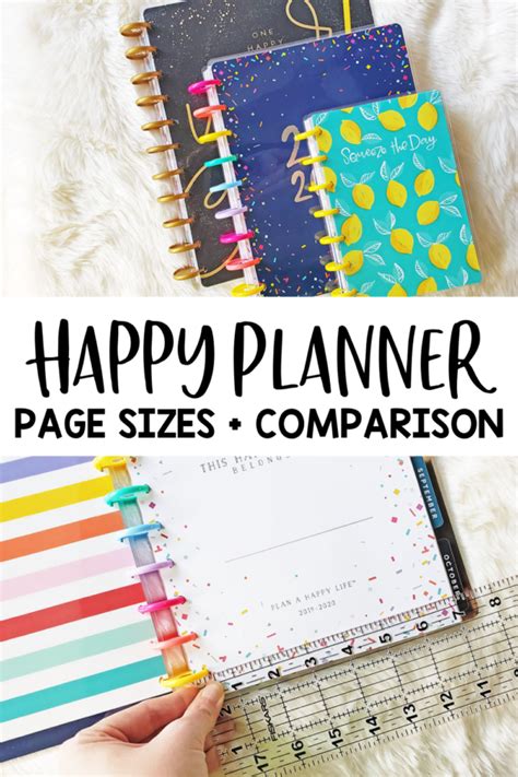 Happy Planner Page Size Guide Comparison