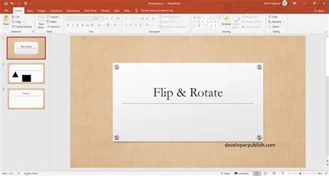 How To Rotate Or Flip An Object In Powerpoint Developer Publish