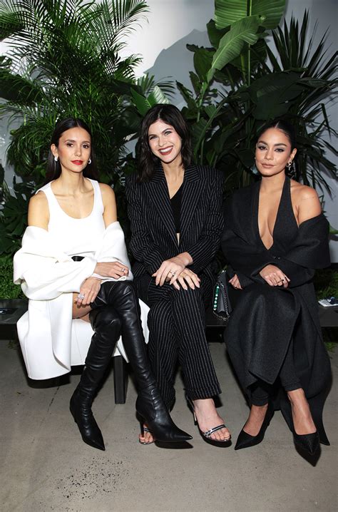 Nina Dobrev Leads The Front Row In Thigh High Boots At Michael Kors Footwear News