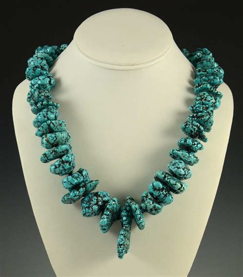 Lone Mountain Turquoise Nugget Necklace Hoel S Indian Shop Sedona