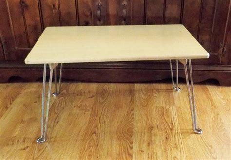 Simply position one leg at a time in the corners of the tabletop, about 2 ½ in from the edges of the tabletop. Small Table Folding Hairpin Legs 24 Long Rectangle | Etsy ...