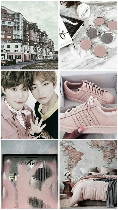 Download Bts Aesthetic Pink Jimin And V Wallpaper