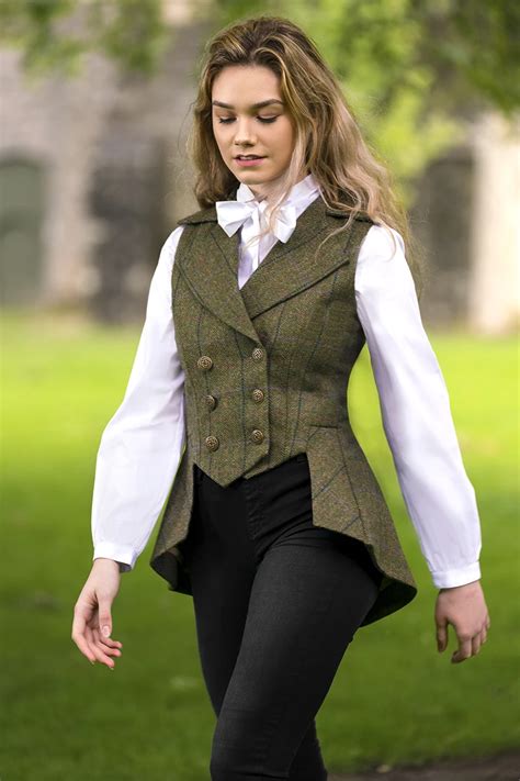 Lady Mary Waistcoat Galloway Tweed Vest Outfits For Women Waistcoat Woman Vest Outfits
