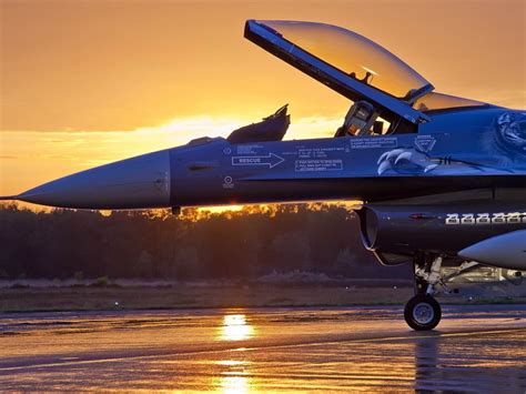 Aircraft Sunrise Military Widescreen Wallpaper Preview