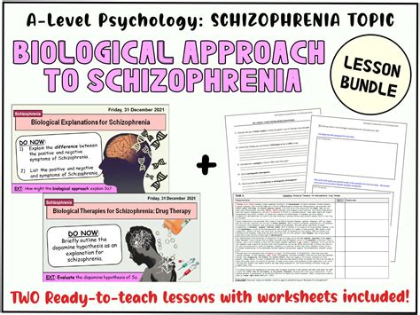 Biological Explanations And Treatments For Schizophrenia Lesson Bundle