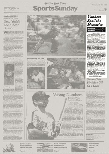 Baseball Yankees Spoil The Memories The New York Times