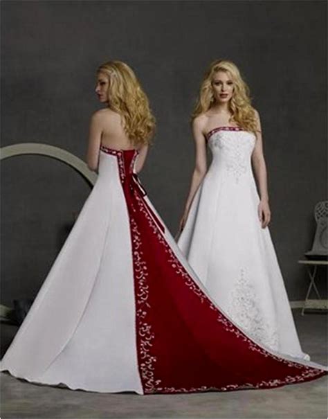Red And White Wedding Dress