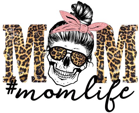 Mom Life Skull Design Transfer Southern Dream Ga