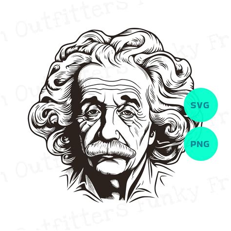 Albert Einstein Svg Png Instant Download Einstein Einstein Etsy