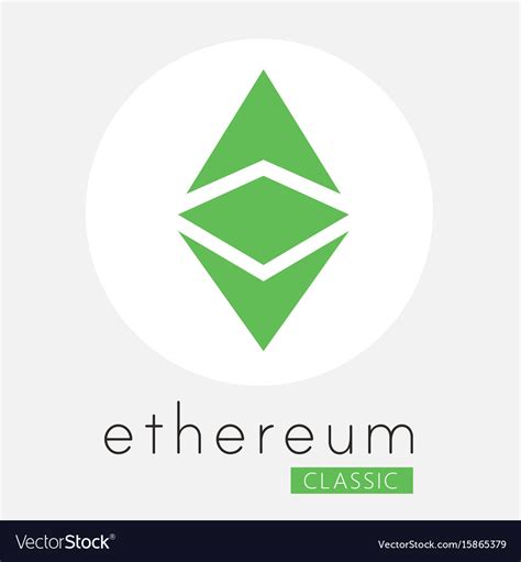 Ethereum Classic Etc Cripto Currency Logo Vector Image