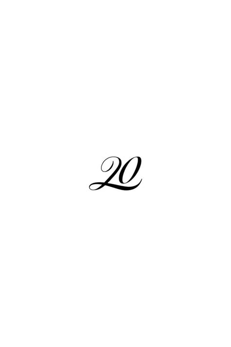Free Printable Fancy Calligraphy Numbers Calligraphy Number 20