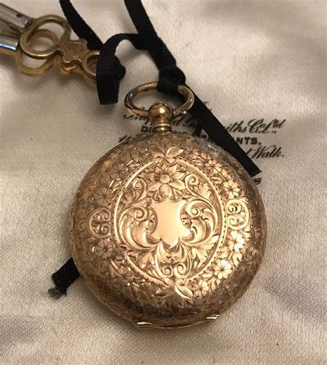 Superb Antique Solid 14ct Gold Ladies Pocket Watch Late 1800s
