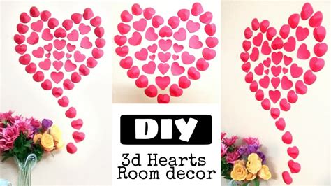 How To Diy Paper Hearts And Room Decor Ideas Easy Diy 3d Hearts