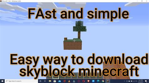How To Install And Play Minecraft Skyblock Youtube