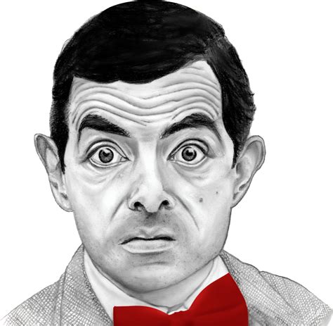 Mr. Bean | Rowan Atkinson PNG Image | Person cartoon, Portrait sketches, Happy people photography