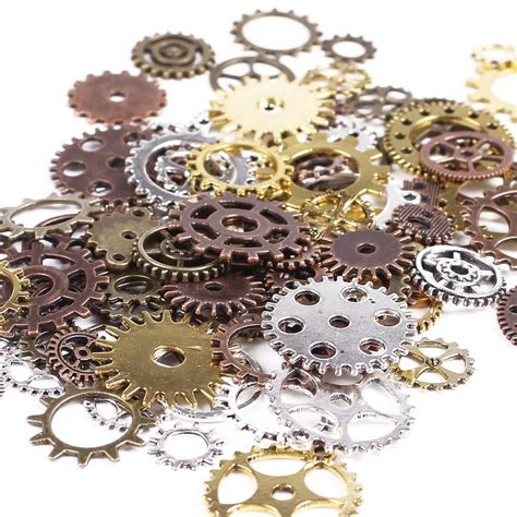 Buy Bihrtc 100 Gram Diy Assorted Color Antique Metal Steampunk Gears