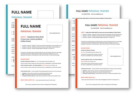 Editable Fitness Profile Templates For Personal Trainers And Instructors