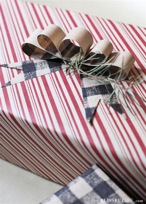 Diy Wrapping Paper Bow The Blissful Bee