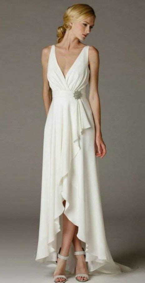 Short wedding dresses are perfect for brides with vintage taste. Simple Elegant High Low Wedding Dress for Older Brides ...