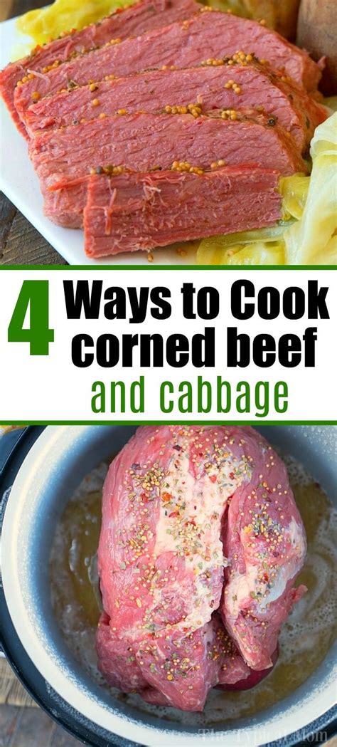 Corned beef, salt, minced garlic, water, cooking oil, small potatoes and 2 more. 4 Ways to Cook Corned Beef and Cabbage | Cooking corned ...