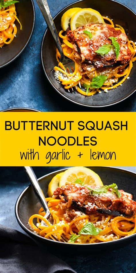 Butternut Squash Noodles With Garlic And Lemon Foxes Love Lemons