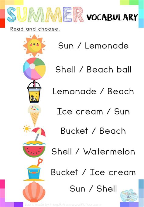 Summer Vocabulary Online Worksheet For Elemental You Can Do The