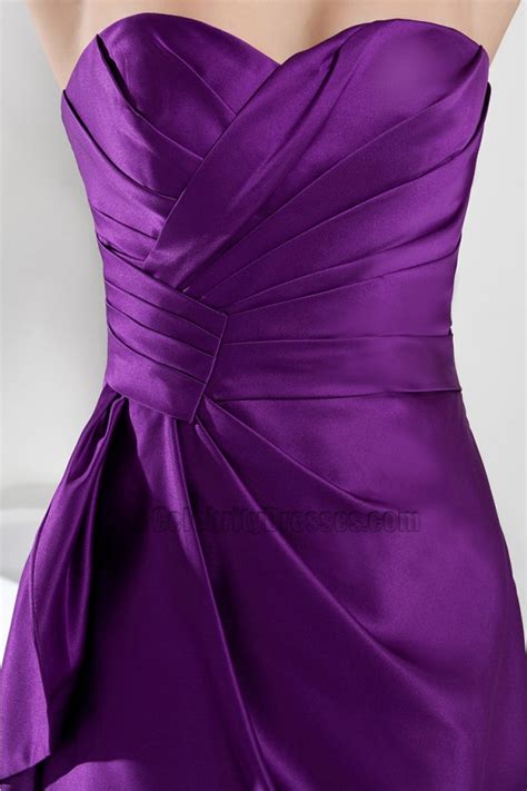 Short Mini Purple Strapless Sweetheart Party Homecoming Dress