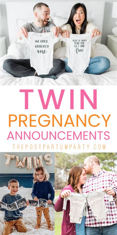 21 Cute Twin Pregnancy Announcements The Postpartum Party