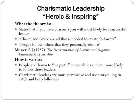 💌 Charismatic Leadership Theory Charismatic Leadership Theory Robert