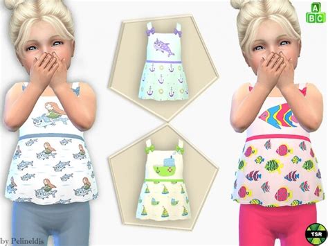 Toddler Girl Cute Tank Top By Pelineldis At Tsr Sims 4 Updates