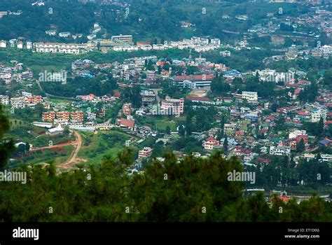 Aerial View Of City Shillong Meghalaya India Stock Photo Alamy