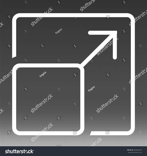 Expand Full Screen Vector Icon Illustration Stock Vector Royalty Free