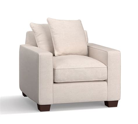 Pb Comfort Square Arm Upholstered Armchair 375 Box Edge Down Blend