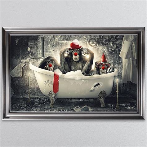 Monkey Wash Framed Wall Art By Sylvain Binet Fab Home Interiors