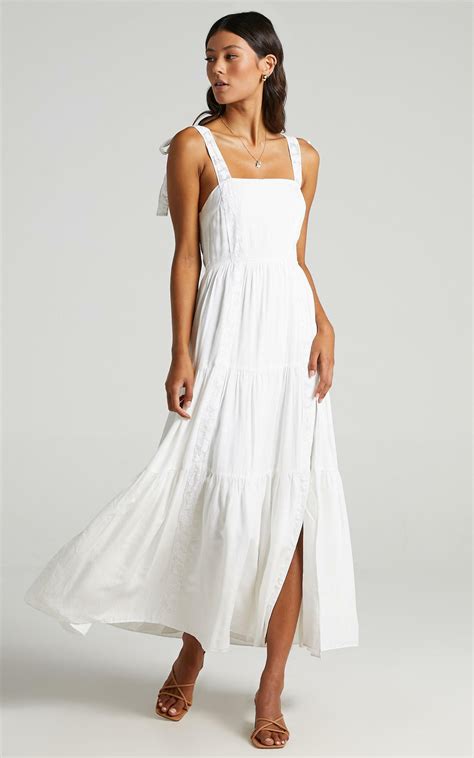 Afternoon Stroll Maxi Dress in White | Showpo in 2021 | White maxi