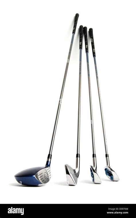New Golf Clubs On White Isolated Background Stock Photo Alamy