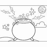 Cauldron Witch Freeprintablecoloringpages sketch template