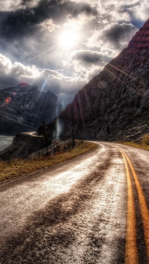 Hdr Mountain Road Iphone Wallpapers Free Download