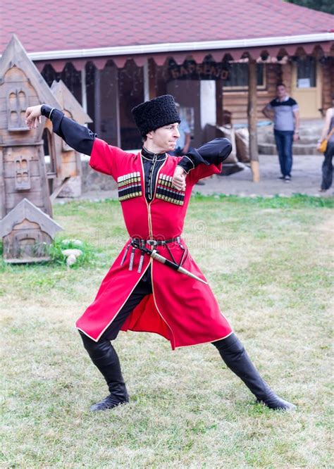 The Guy Adyg Dancing Traditional Dance Circassian At The Festival Of